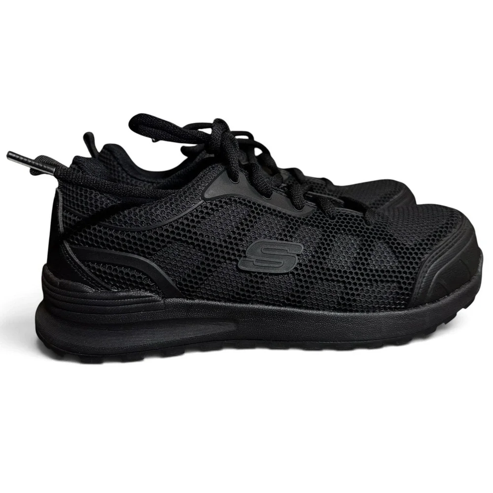 Skechers Work Men's Size 7 Black Air-Cooled Memory Foam Slip Resistant Shoes
